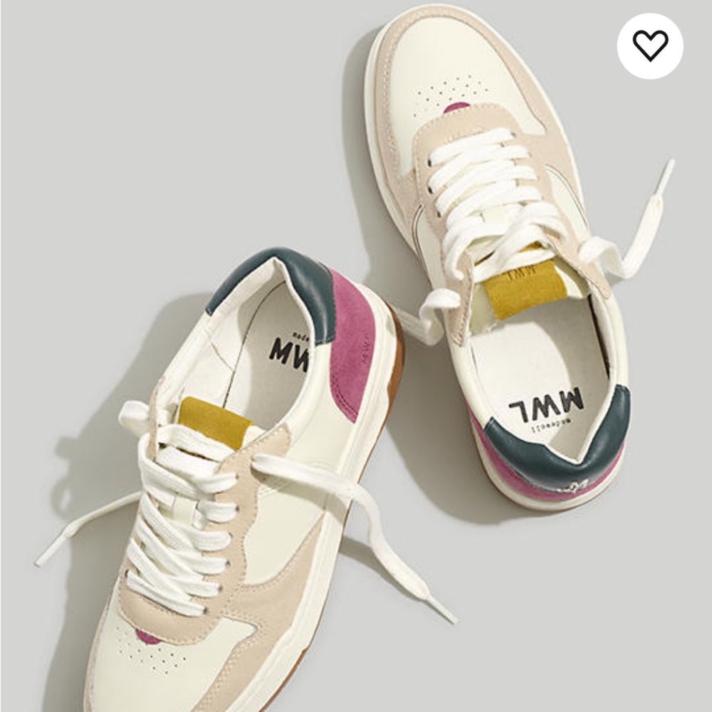 Madewell Court low-top sneakers in washed Nubuck and suede, 8.5